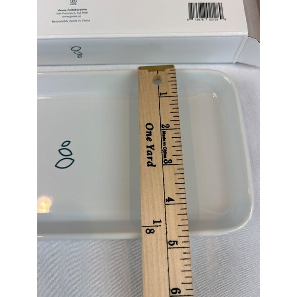 Grove Stoneware Tray 10" X 5.5" Dishwasher Safe Sink-Side Style For Soaps & Loti - Picture 6 of 7